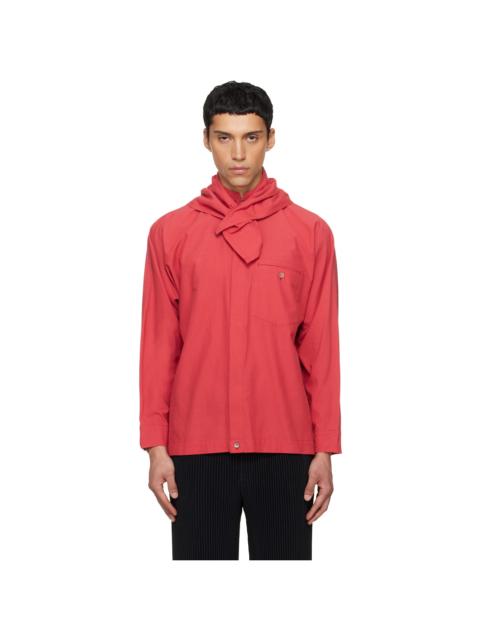ISSEY MIYAKE Red Streamline Shirt