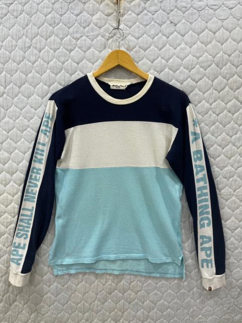 A BATHING APE® A BATHING APE CYCLES MESH LONG SLEEVE TEE