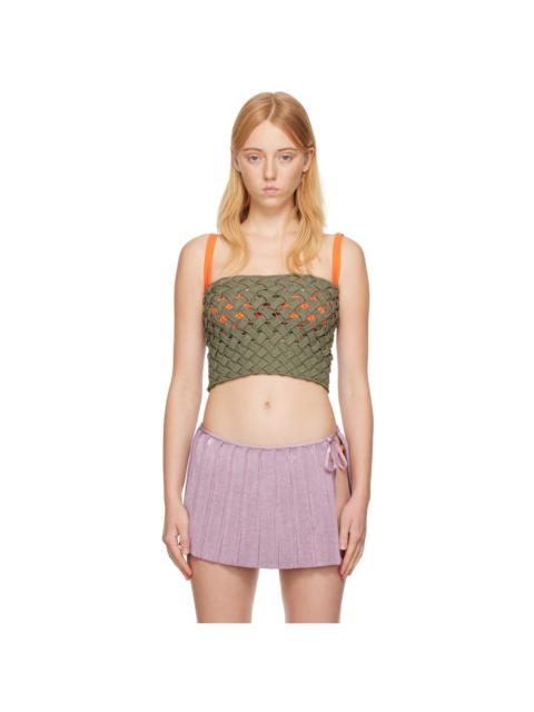 ISA BOULDER Khaki Strapless Camisole