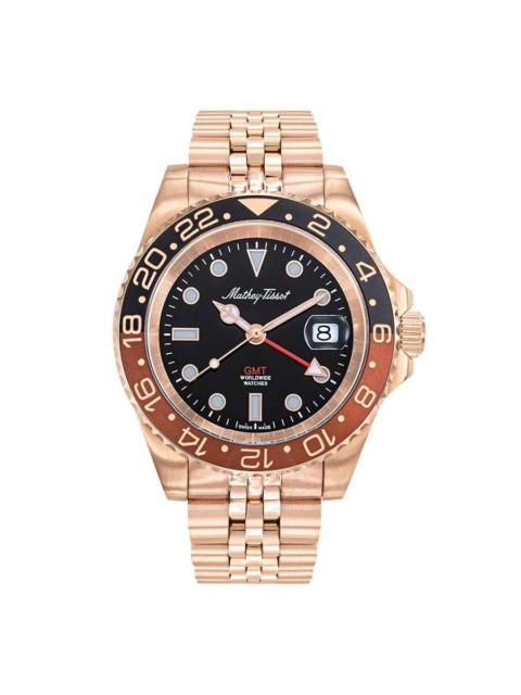 Mathey-Tissot - Mathey-Tissot GMT Quartz Black Dial Men's Watch H903PRN
