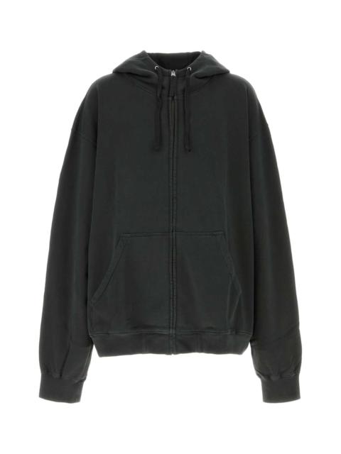 Maison Margiela Maison Margiela Men Graphite Cotton Oversize Sweatshirt