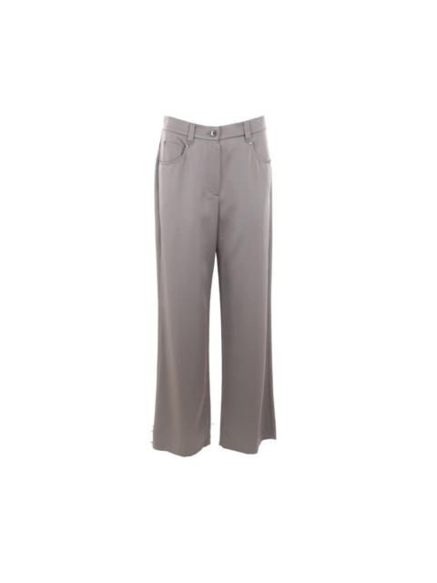 Brunello Cucinelli Brunello Cucinelli Iron Wide-Leg Tailored Trousers