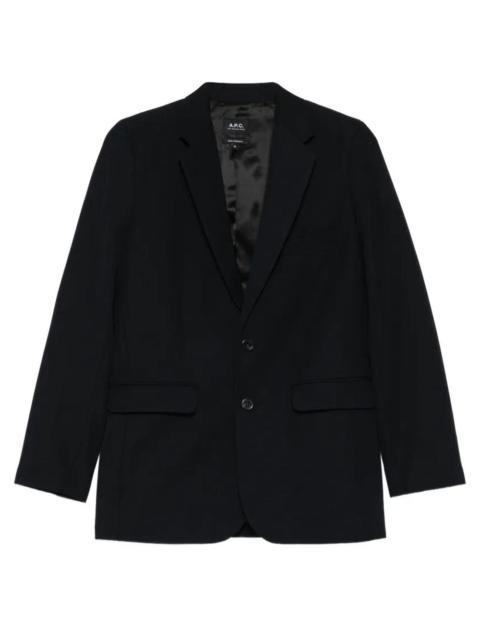 A.P.C. A.P.C. Women Single-Breasted Wool Blend Blazer