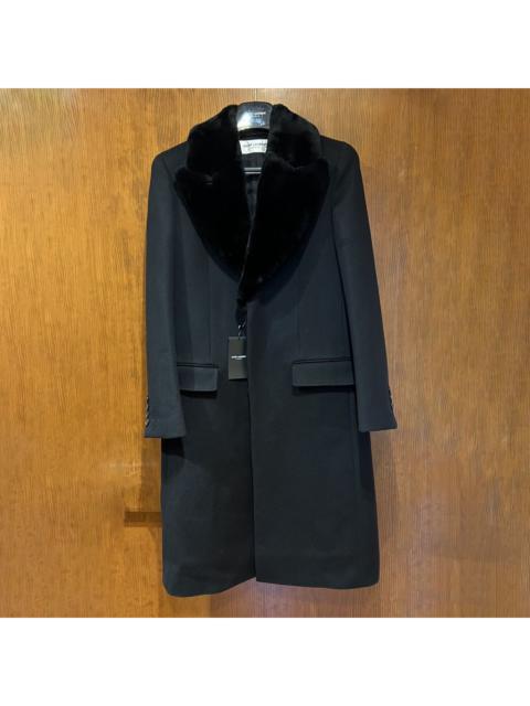 SAINT LAURENT Saint Laurent Wool Overcoat in Large