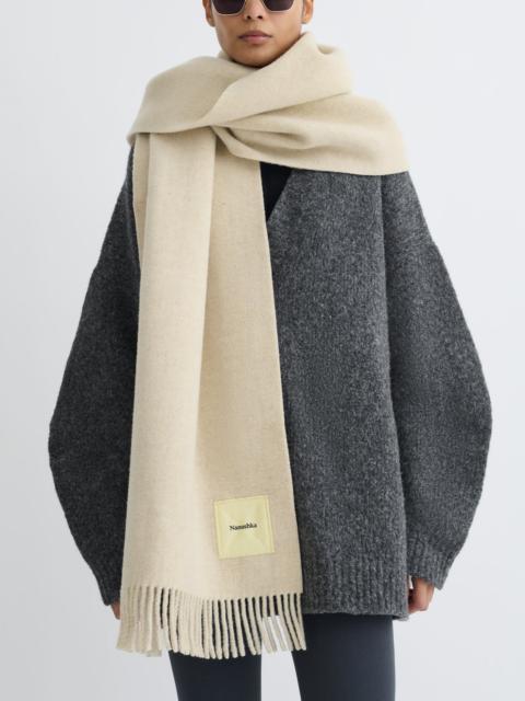 Nanushka Wide Blanket Fringe Scarf