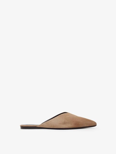 herbert levine Homebody soft brown suede slide sandals