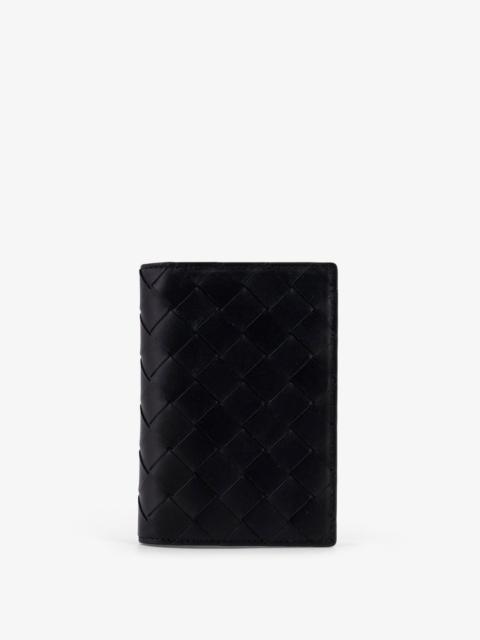 Bottega Veneta Bottega Veneta Men Leather Passport Holder With Intrecciato Motif