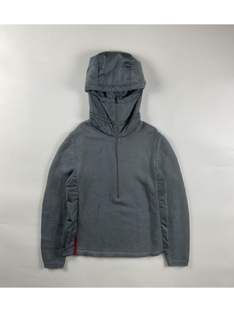 Prada Prada Sport Red Tab Hooded Wool Jacket
