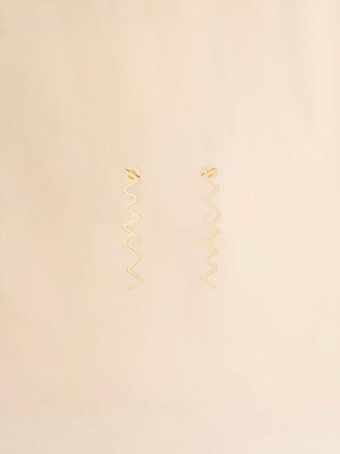 Marni GOLD METAL MARNI SYMBOL DROP EARRINGS