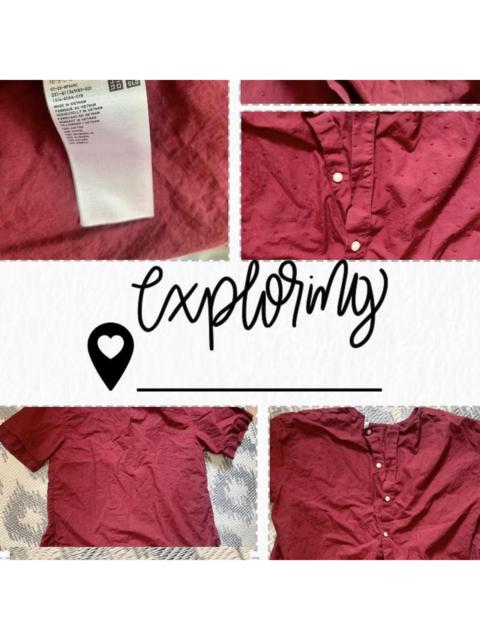 Other Designers UNIQLO Women's Burgundy and Red Shirt