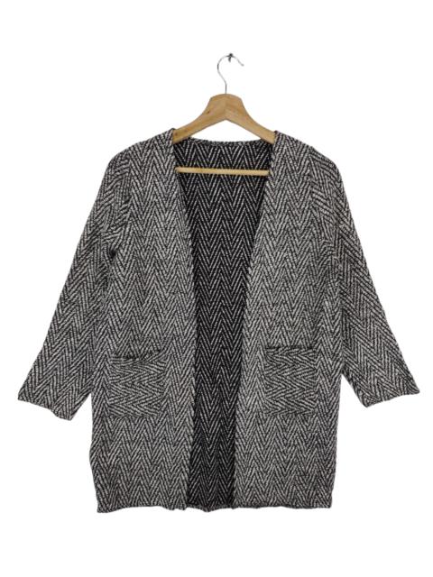 Other Designers Vintage - Vintage Knitted Cardigan Zebra Striped