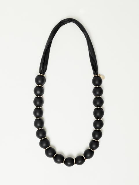 WEEKEND Max Mara FACHIRO Leather-sphere necklace