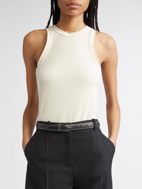 TOTEME TOTEME Fluid Jersey Sleeveless Top in Ecru at Nordstrom