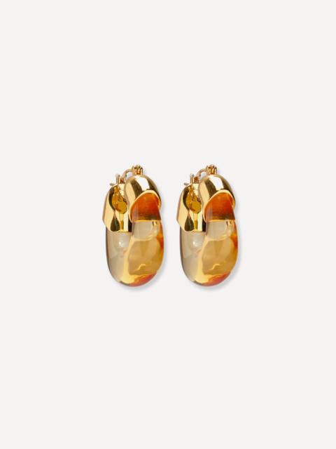 LIZZIE FORTUNATO Mini Gold-Plated Organic Hoop Earrings