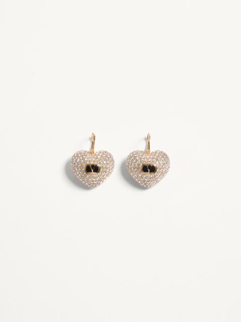 Valentino COEUR ROYAL METAL, ENAMEL AND SWAROVSKI® CRYSTAL EARRINGS