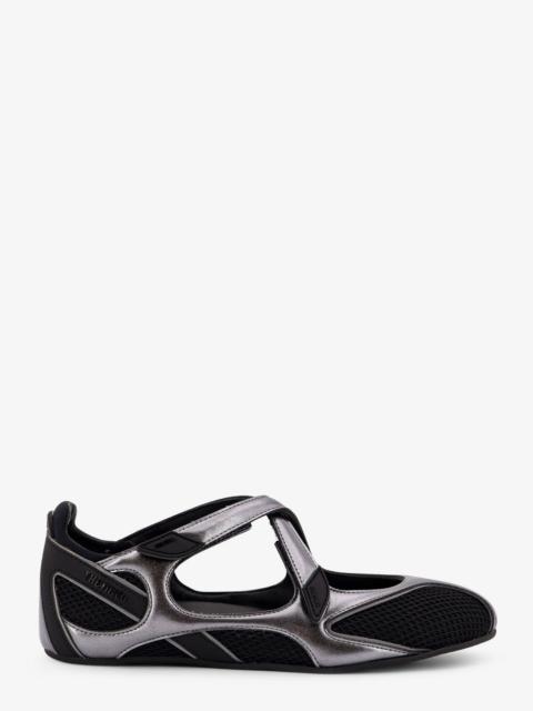 The Attico Floor 01 Mesh And Leather Ballerinas Flat
