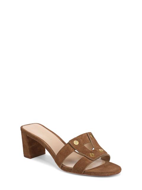 VERONICA BEARD Veronica Beard Via Embossed Slide Sandal in Chestnut at Nordstrom