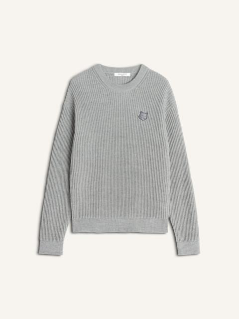 Maison Kitsuné FOX HEAD COTTON RIBBED JUMPER