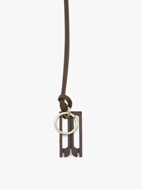Victoria Beckham B Frame Keyring In Khaki