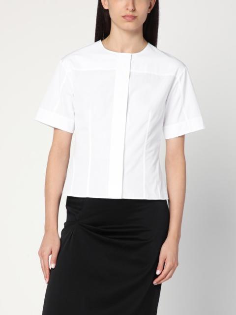 White corset shirt in poplin