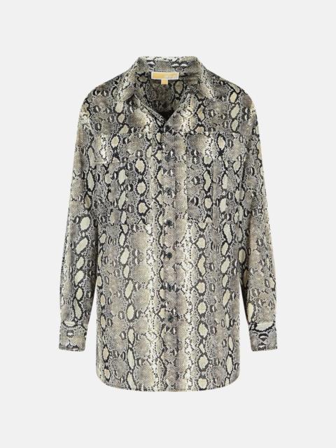 MICHAEL KORS SNAKE PRINT COTTON SHIRT