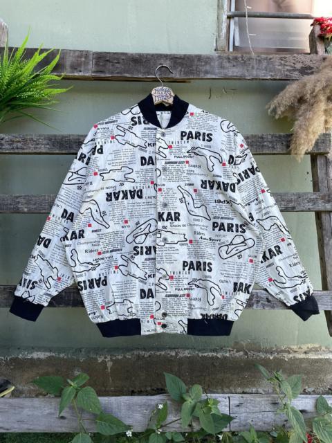 Other Designers Sports Specialties - Vintage Racing Track Dakar Paris Full Print Sweter