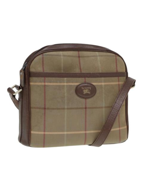 Burberry Burberry Nova Check Shoulder Bag Canvas Leather Brown Gold