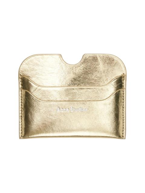 Acne Studios Gold Embossed-Logo Card Holder