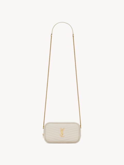 SAINT LAURENT MINI LOU IN QUILTED LEATHER