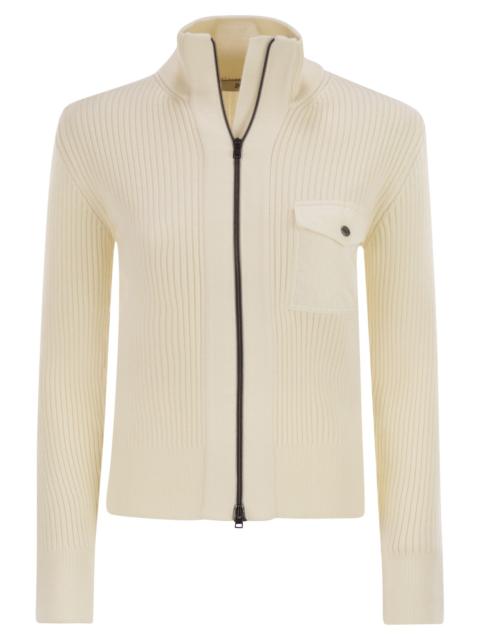 Herno Herno Women Wool Ribbed Cardigan