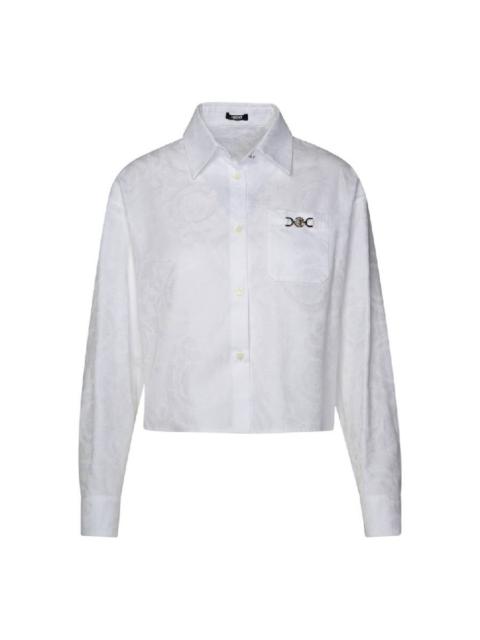 VERSACE Versace Barocco Jacquard Cropped Shirt