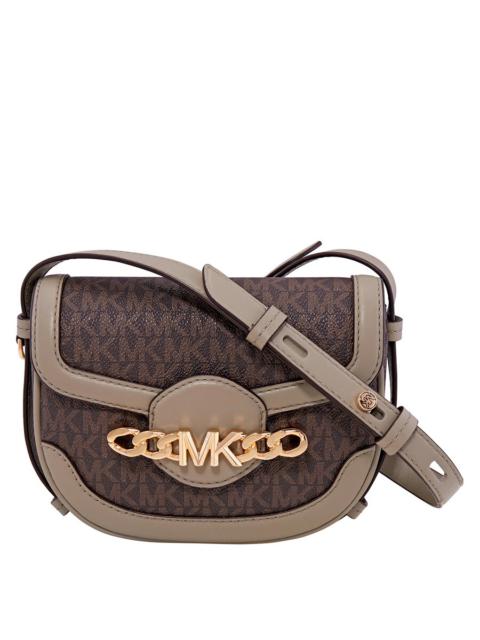 Other Designers Michael Kors Ladies Hally Extra-Small Embellished Logo Crossbody Bag-  Green