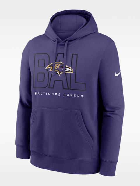 Nike Baltimore Ravens Busted Play Club Men's Nike NFL Pullover Hoodie
