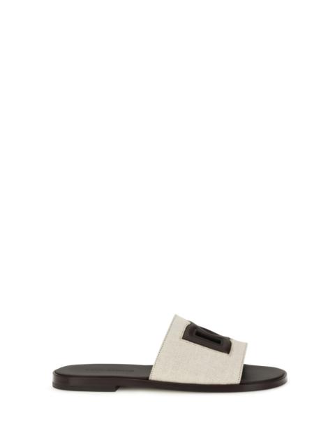Dolce & Gabbana Dolce & Gabbana Canvas Slide Sandals