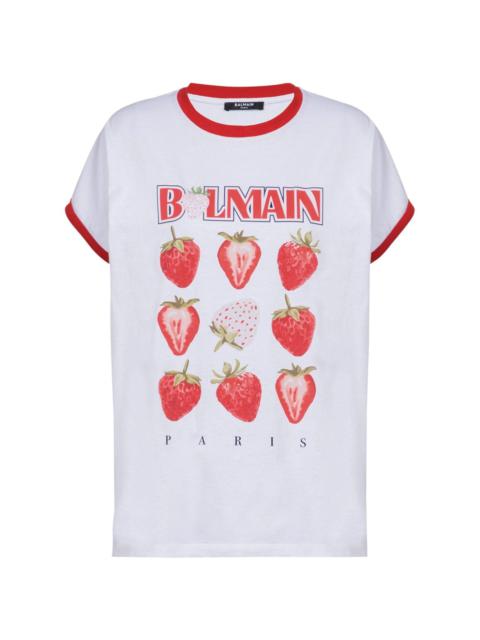 strawberry print T-shirt