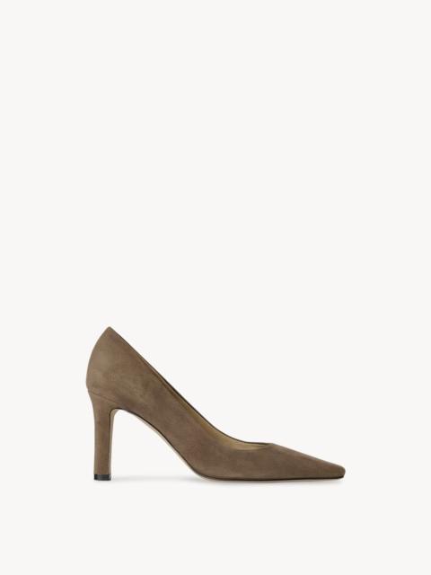 The Row Carla 80 Pump in Suede