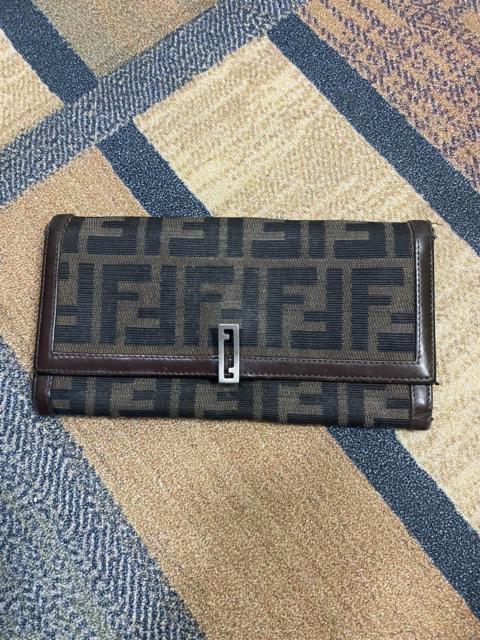 Authentic Fendi Zucca Monogram Long Wallet