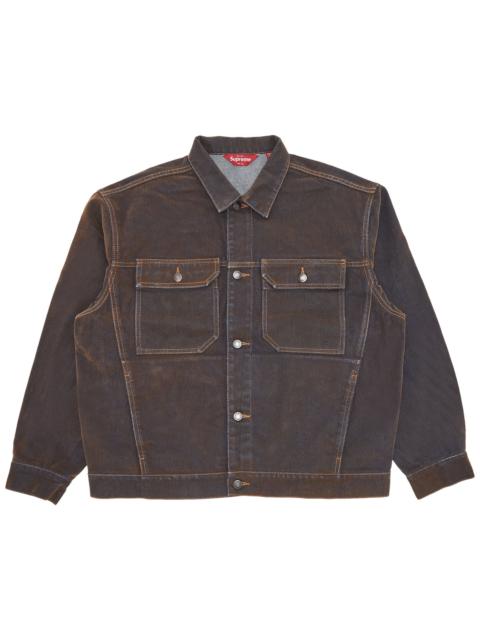 Supreme Supreme Flocked Denim Trucker Jacket 'Gold'