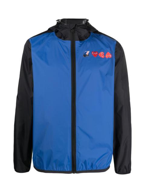 Comme des Garçons PLAY X KWAY LOGO-PRINT HOODED JACKET
