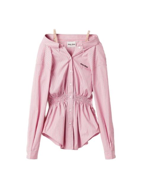 Miu Miu righe popeline