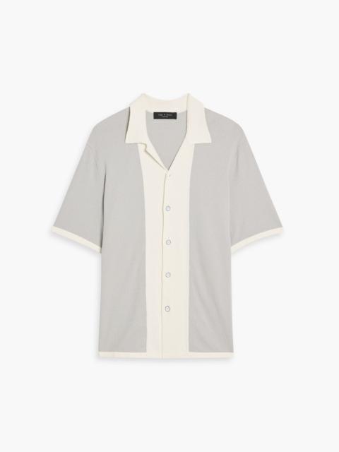 rag & bone Alan two-tone cotton-blend terry shirt