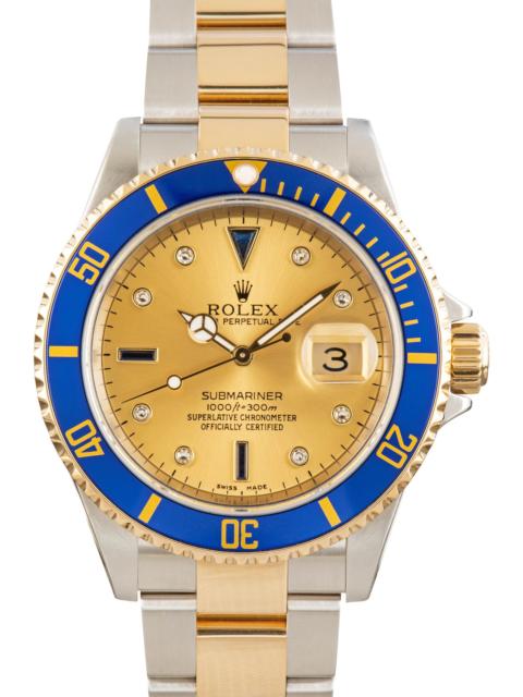 ROLEX Rolex Submariner 16613 Serti Dial Steel & Gold