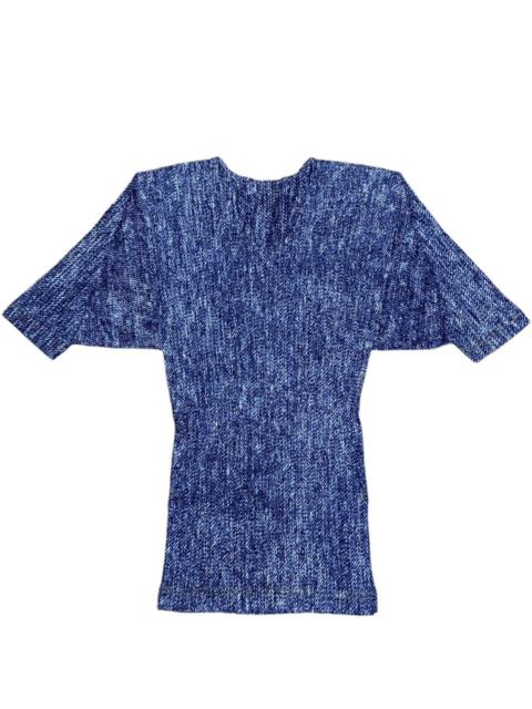 Other Designers SS99 Issey Miyake Pleats Please Denim Printed Tops