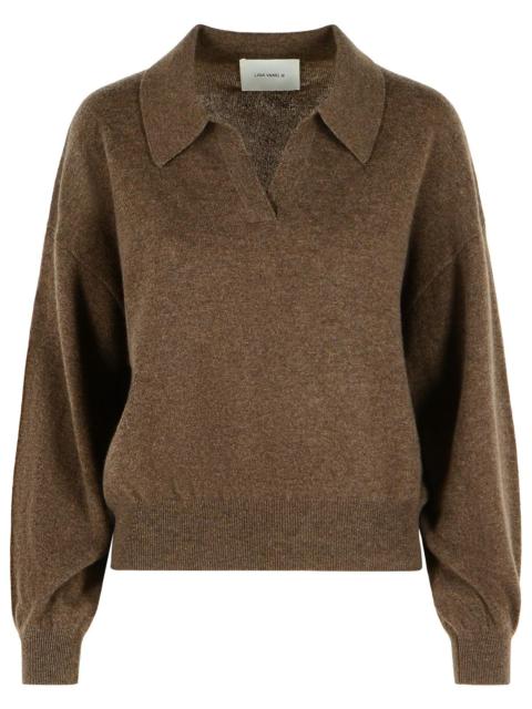 LISA YANG Lisa Yang 'Katriel' Dark Truffle Cashmere Sweater Women