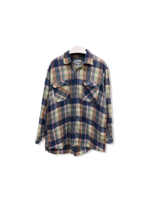 Other Designers Vintage - Vintage Realism Classicism Plaid Tartan Flannel Shirt 👕