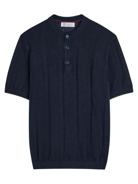 Brunello Cucinelli Brunello Cucinelli Ribbed Linen-blend T-shirt