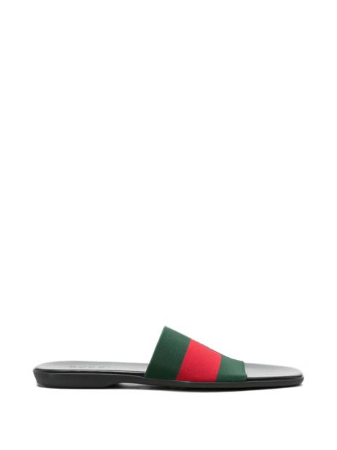 GUCCI Gucci Men Web Detail Flat Sandals