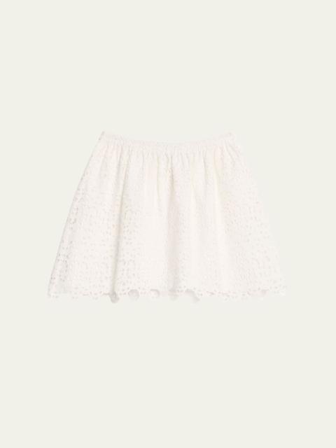FRAME The Deco Eyelet Mini Skirt