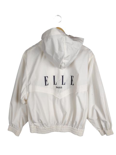 Other Designers Archival Clothing - Vintage Elle Paris Spell Out Embroided Windbreake Hoodie