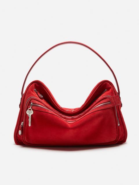 Acne Studios Camero Camera Suede Shoulder Bag - Fire red